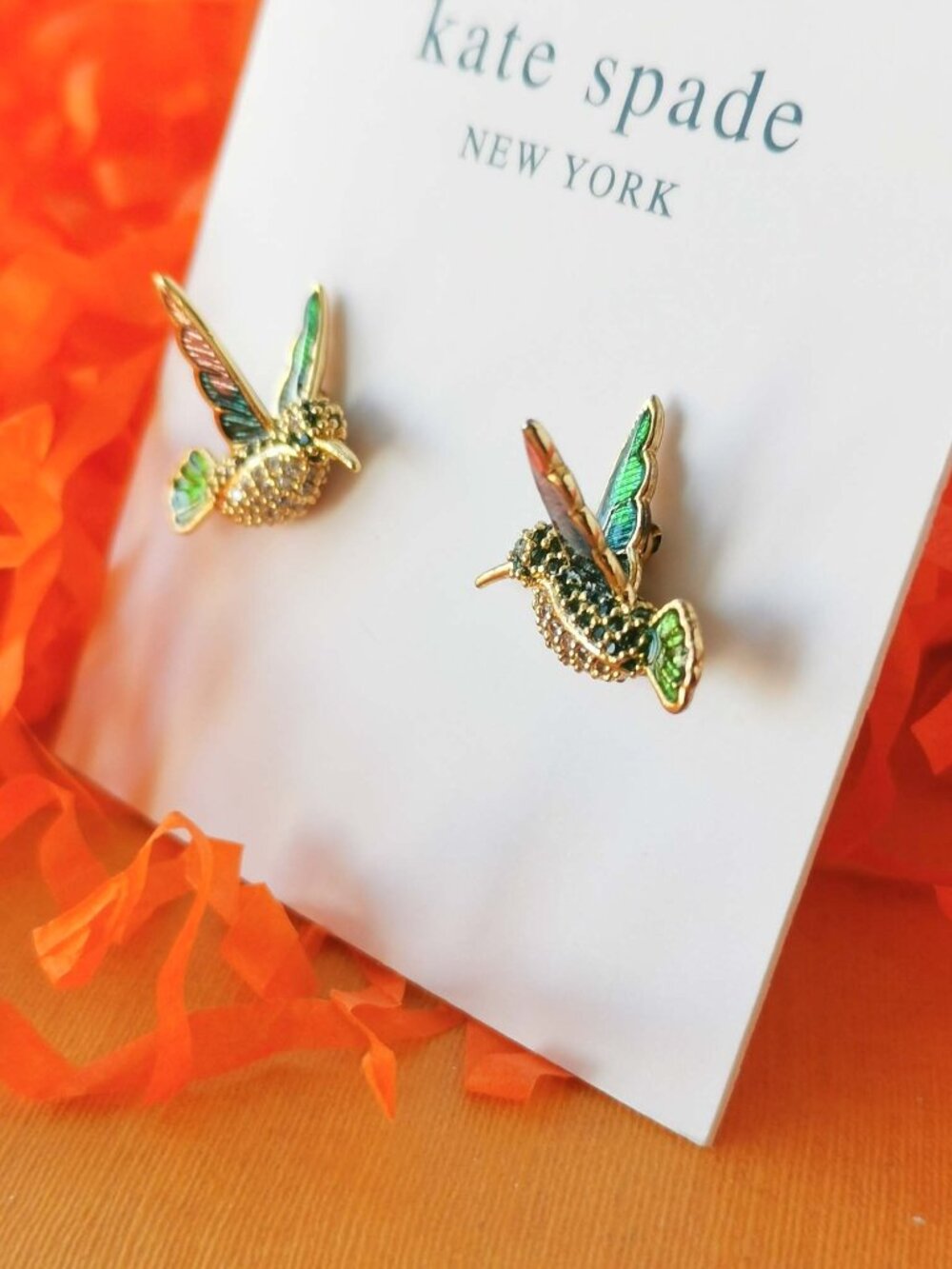 Kate Spade Dazzling Daisy Hummingbird Stud Earrings - Picture 2 of 3